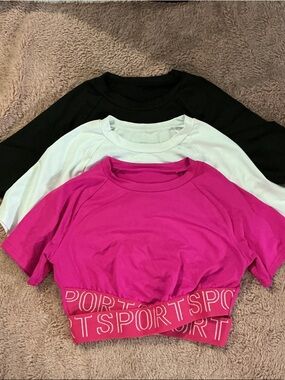 Assorted Crop Sports Tops with Branded Elastic Band